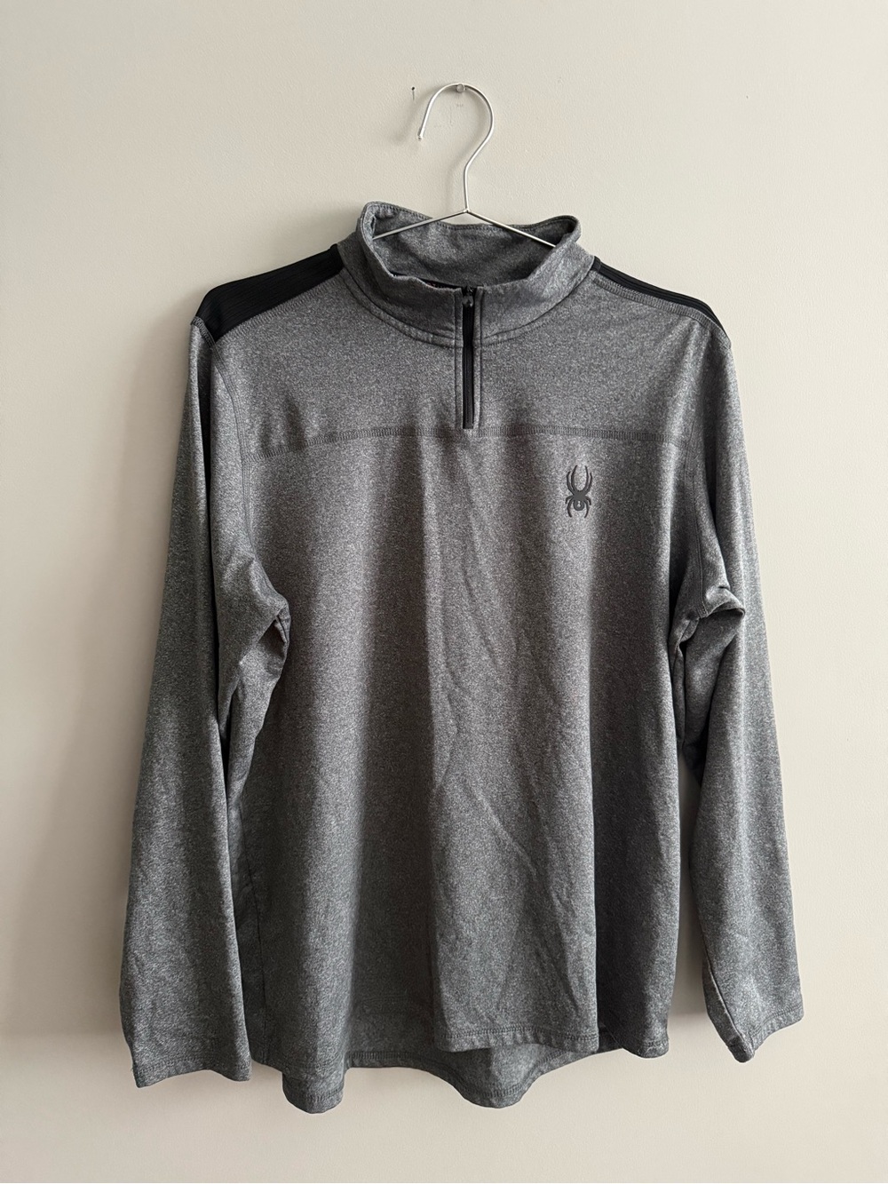 Spyder Men's Heather Gray Quarter-Zip Performance Pullover